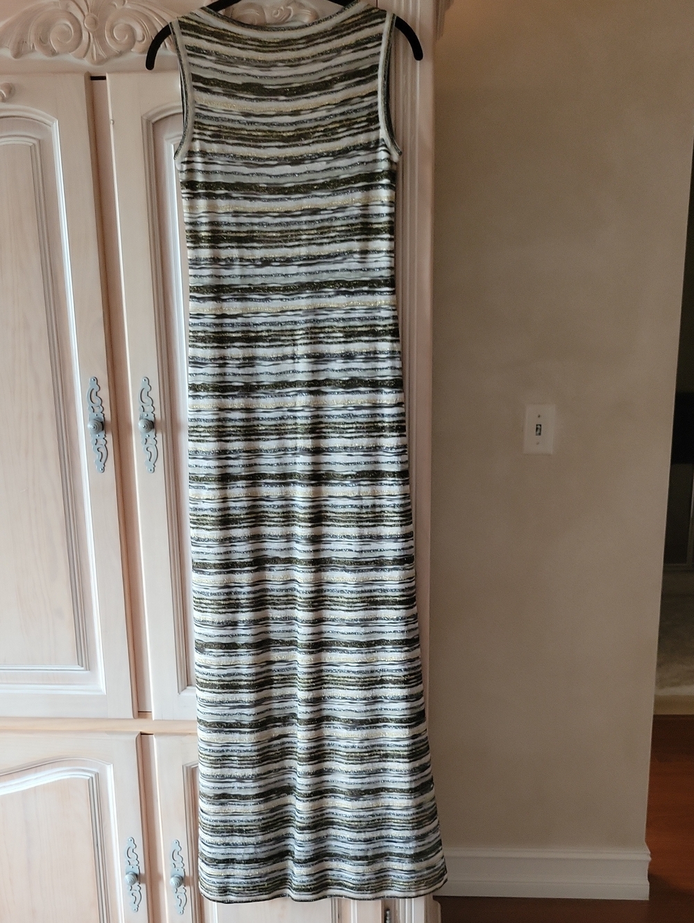 Missoni Olive, Cream & Black Striped Maxi Skirt